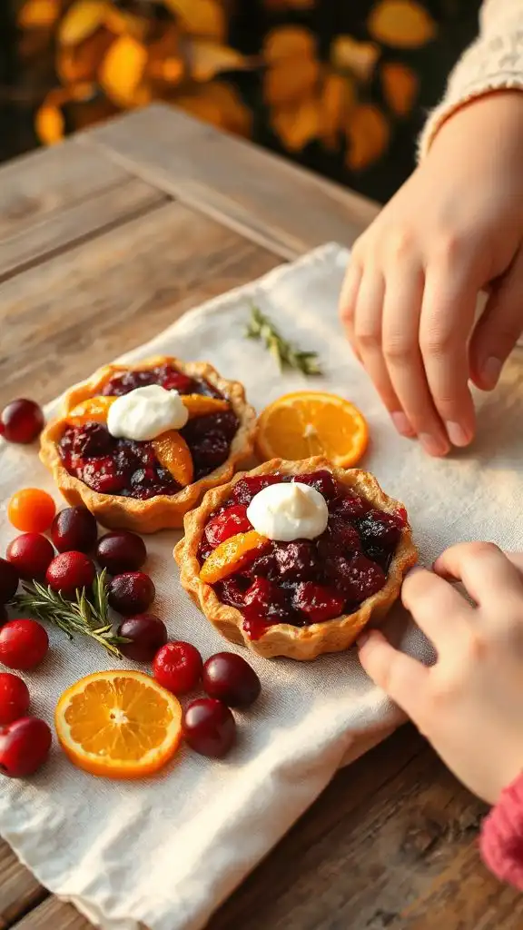 cranberry orange mini tarts