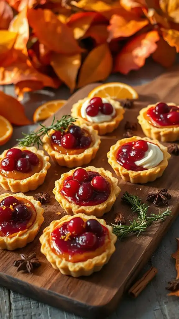 cranberry orange mini tarts
