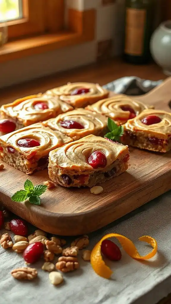 cranberry orange nut butter bars