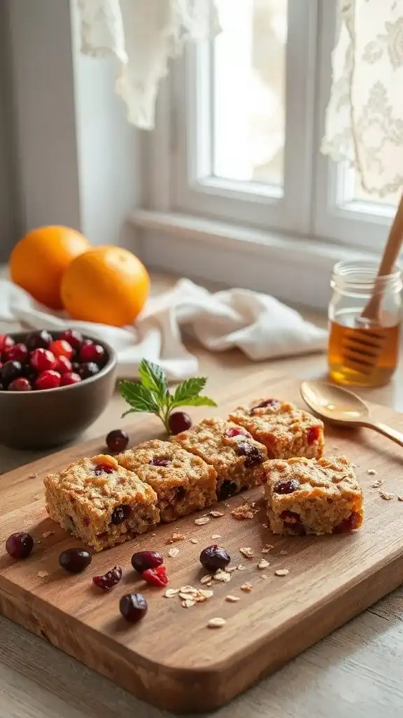 cranberry orange oatmeal bars