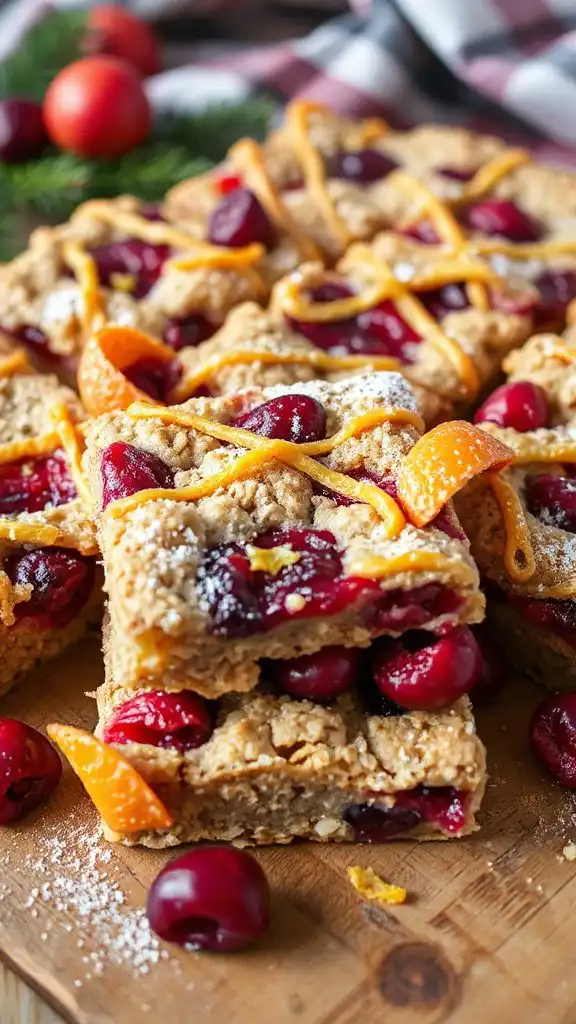 cranberry orange oatmeal bars
