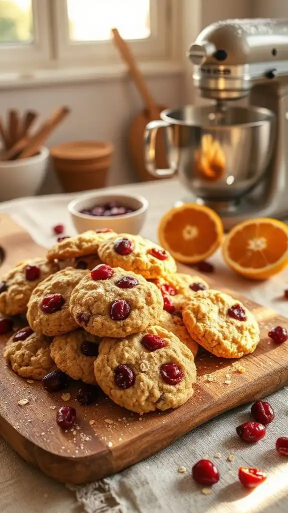 cranberry orange oatmeal cookies