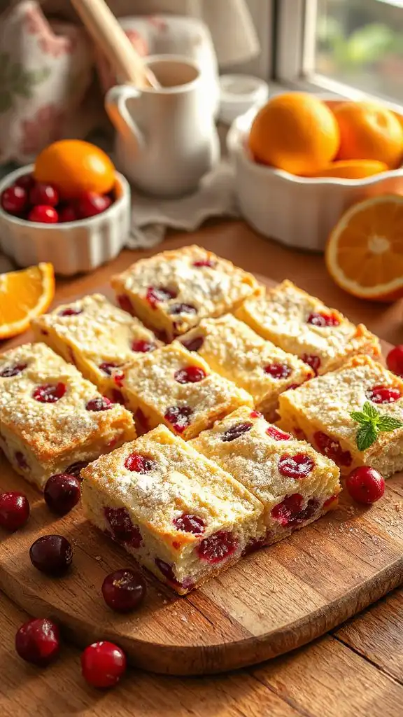 cranberry orange shortbread bars