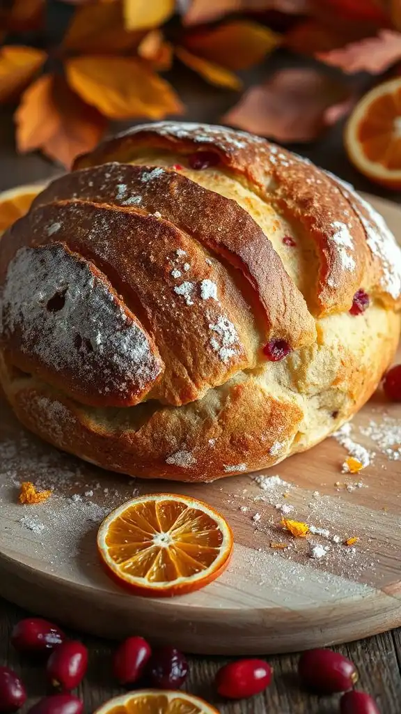 cranberry orange sourdough bread