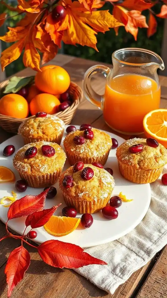 cranberry orange vegan muffins
