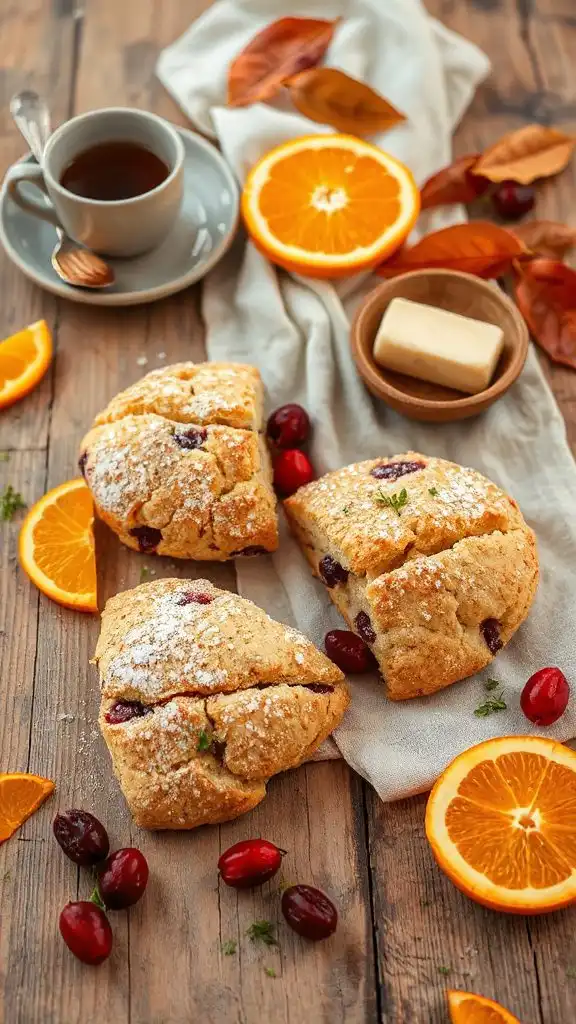 cranberry orange vegan scones