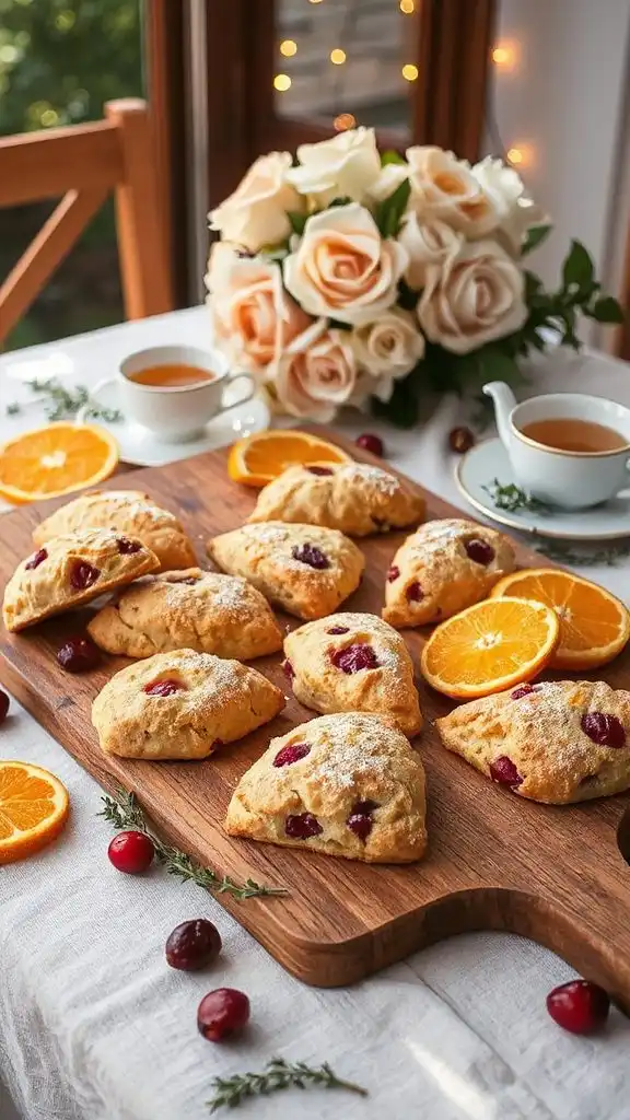 cranberry orange wedding scones