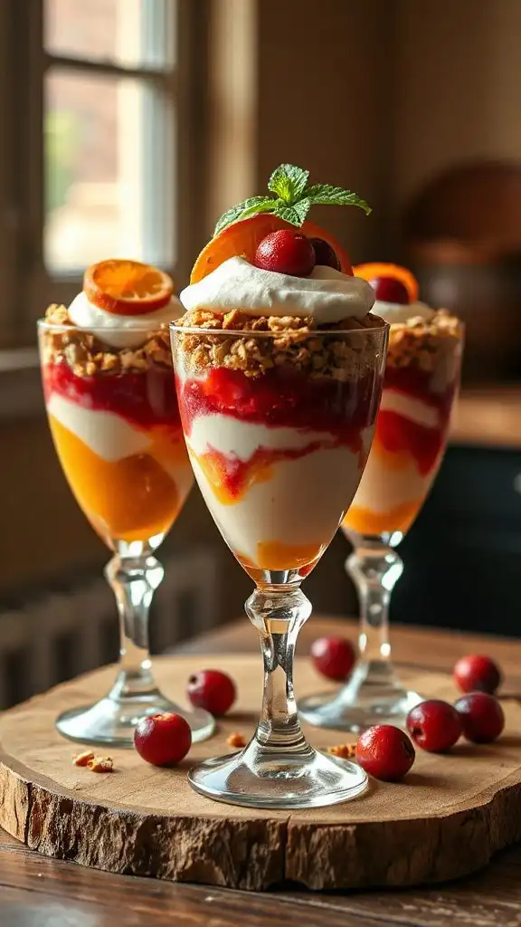 cranberry orange yogurt parfait