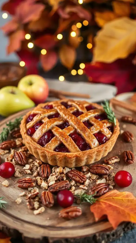 cranberry pecan dessert tart