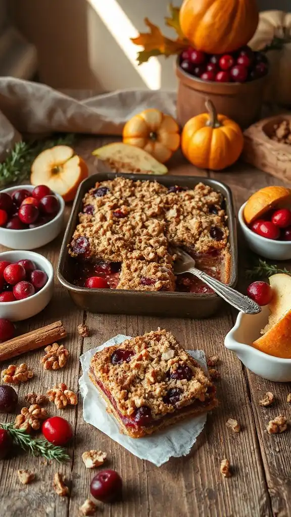 cranberry walnut dessert bars