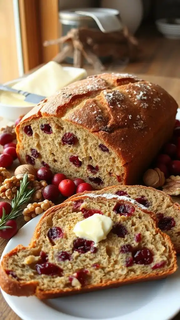 cranberry walnut quick bread