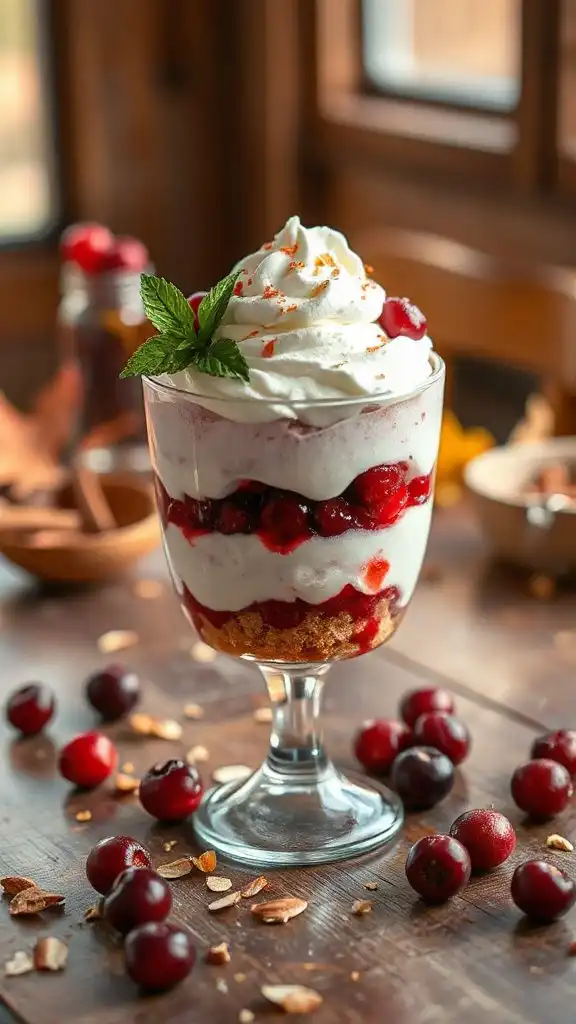 cranberry yogurt granola dessert