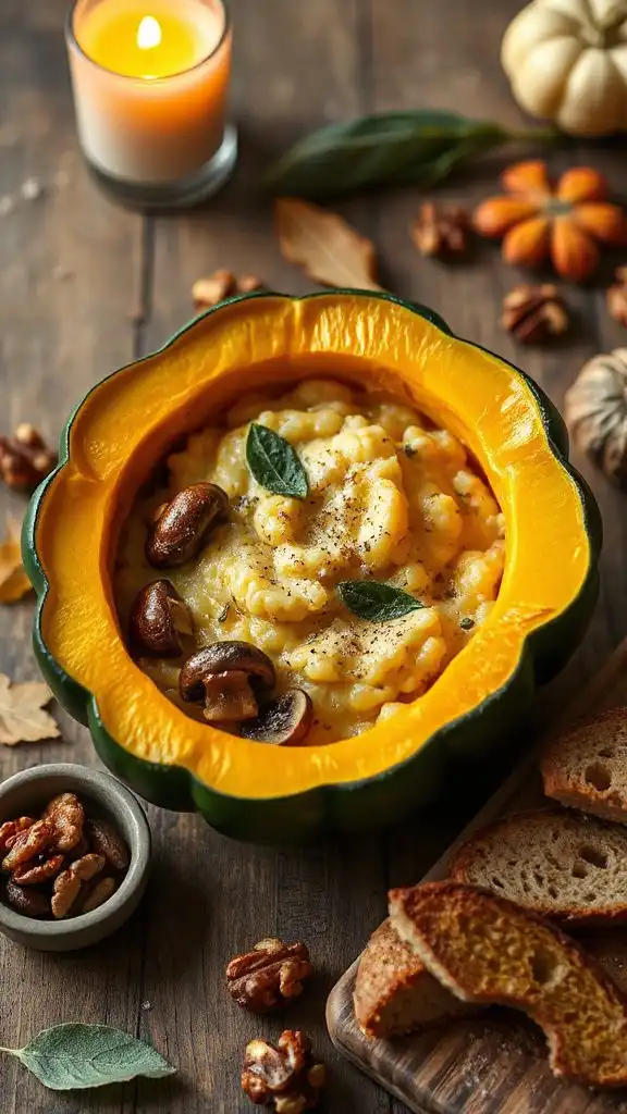 creamy acorn squash risotto
