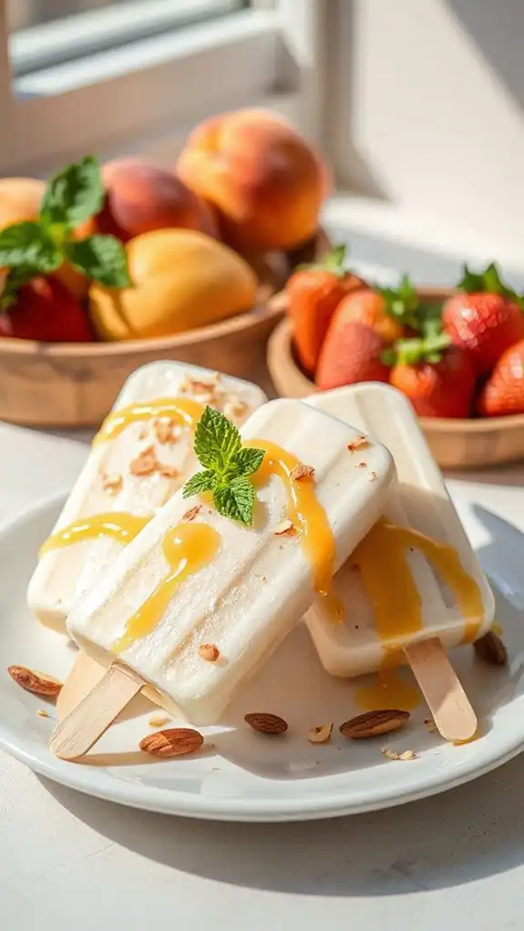 creamy almond vanilla pops
