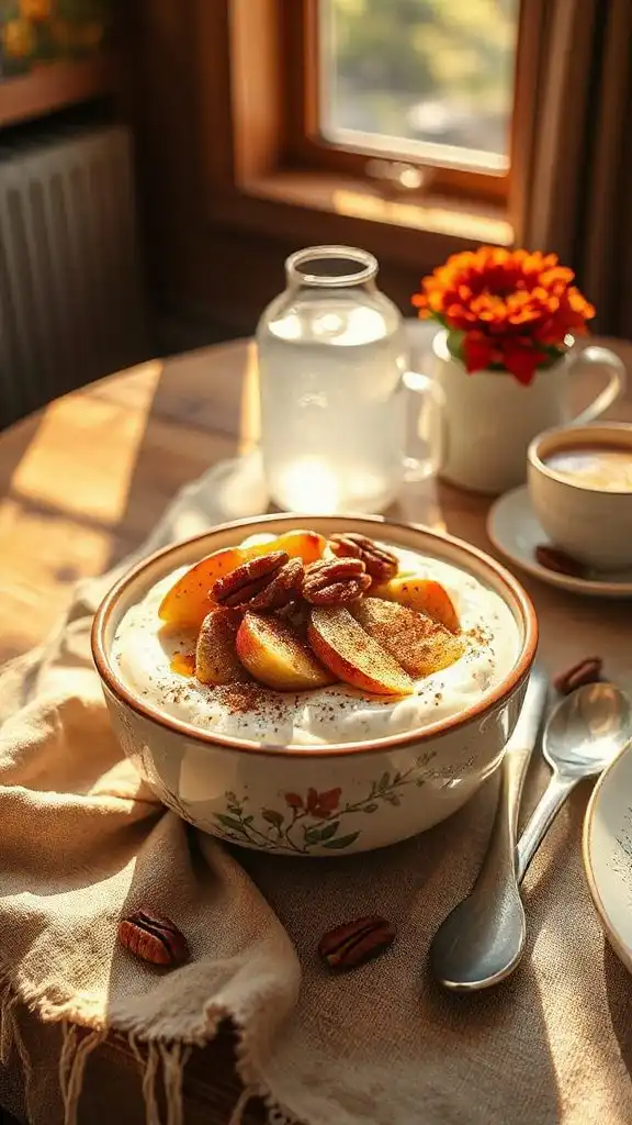creamy apple cinnamon pudding