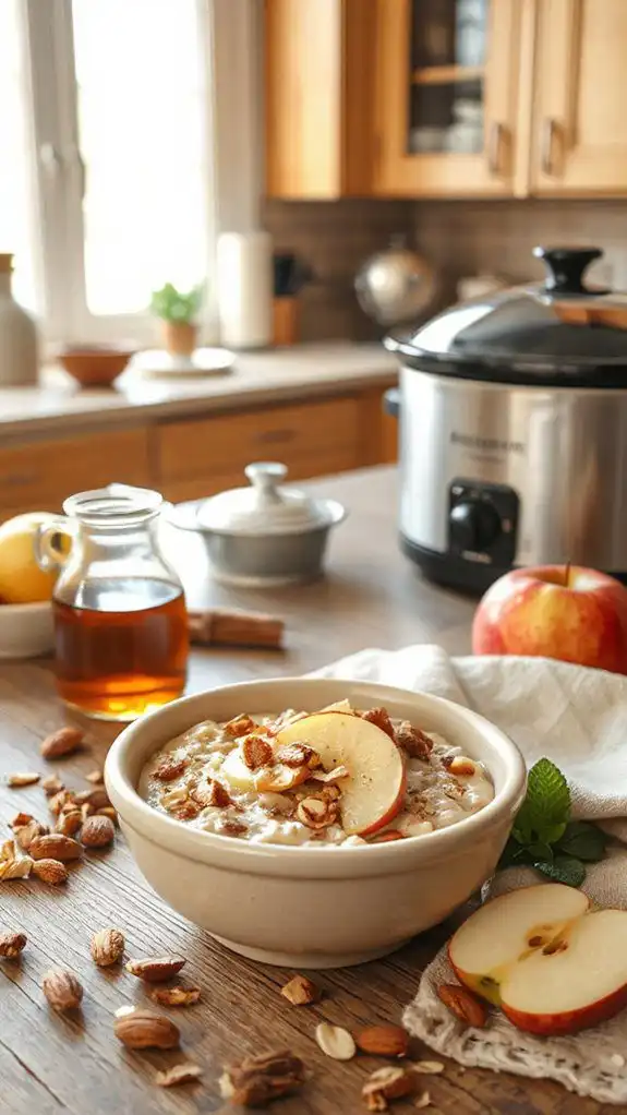 creamy apple oatmeal breakfast