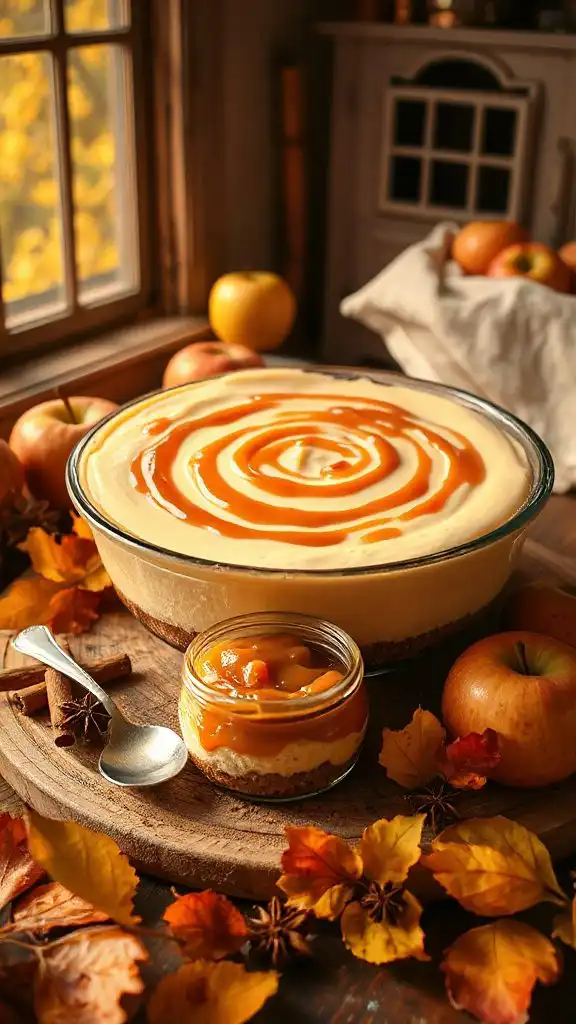 creamy apple sauce cheesecake