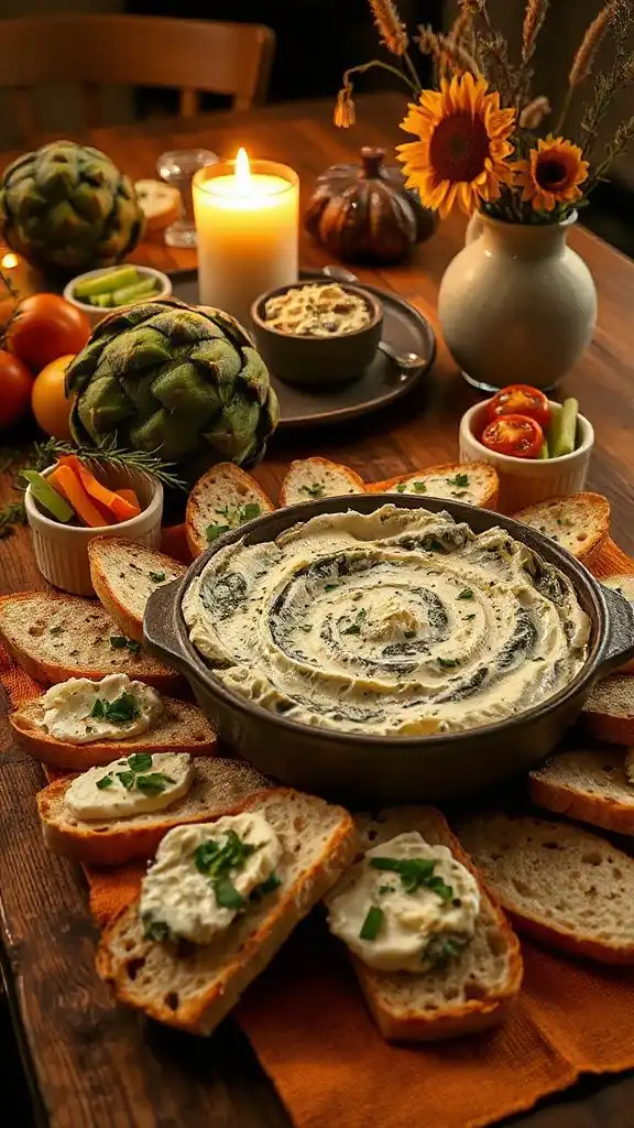 creamy artichoke spinach dip