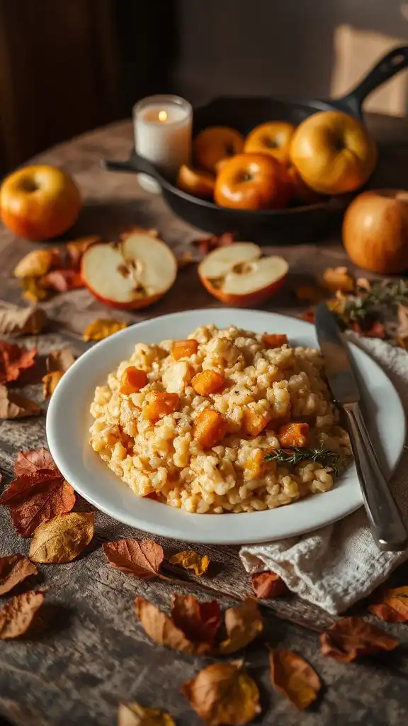 creamy autumn apple risotto