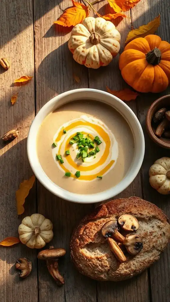 creamy autumn mushroom soup