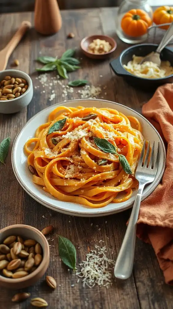 creamy autumn pasta dish