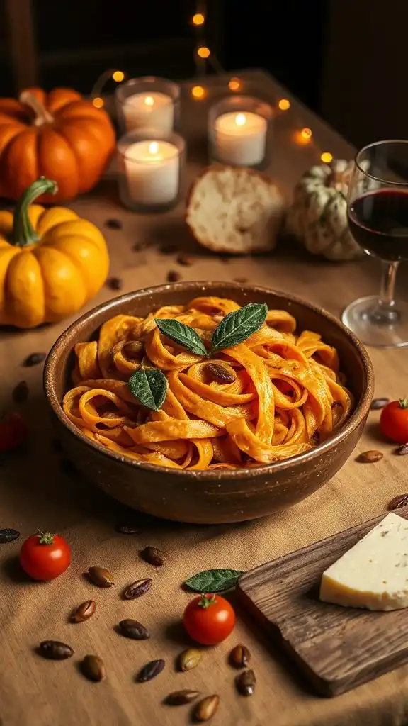 creamy autumn pumpkin pasta