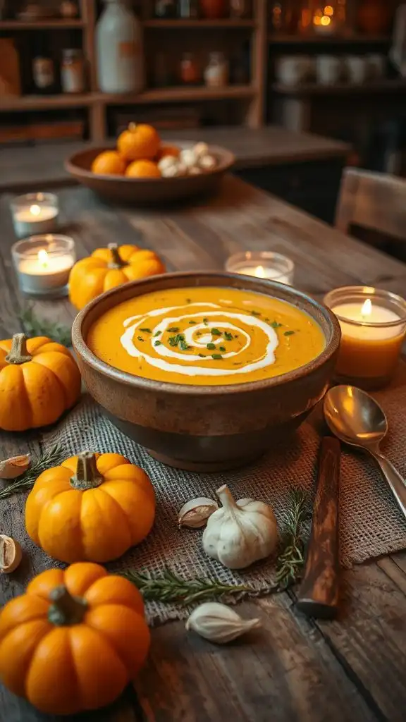 creamy autumn pumpkin soup