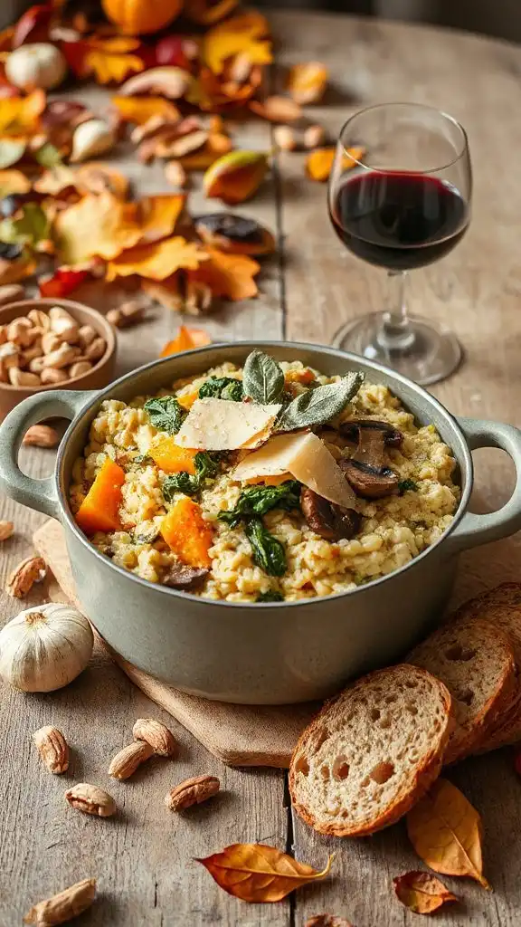 creamy autumn vegetable risotto
