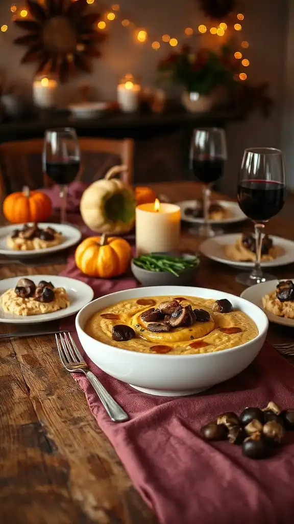 creamy autumnal mushroom polenta