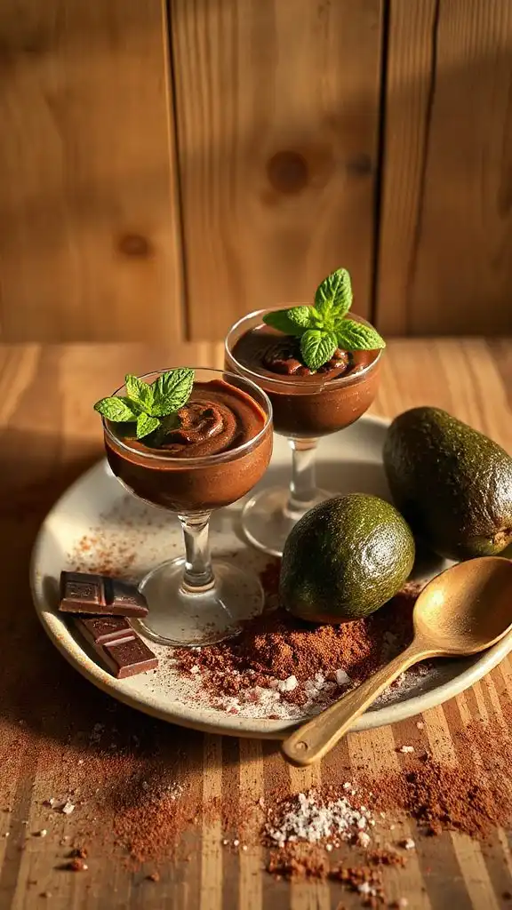 creamy avocado chocolate mousse