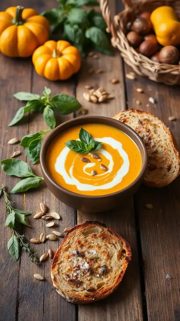 creamy basil pumpkin soup creamy basil pumpkin soup