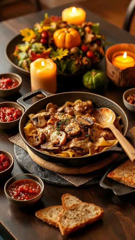 creamy beef mushroom stroganoff