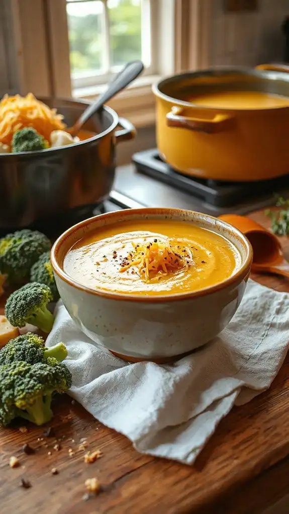 creamy broccoli cauliflower soup