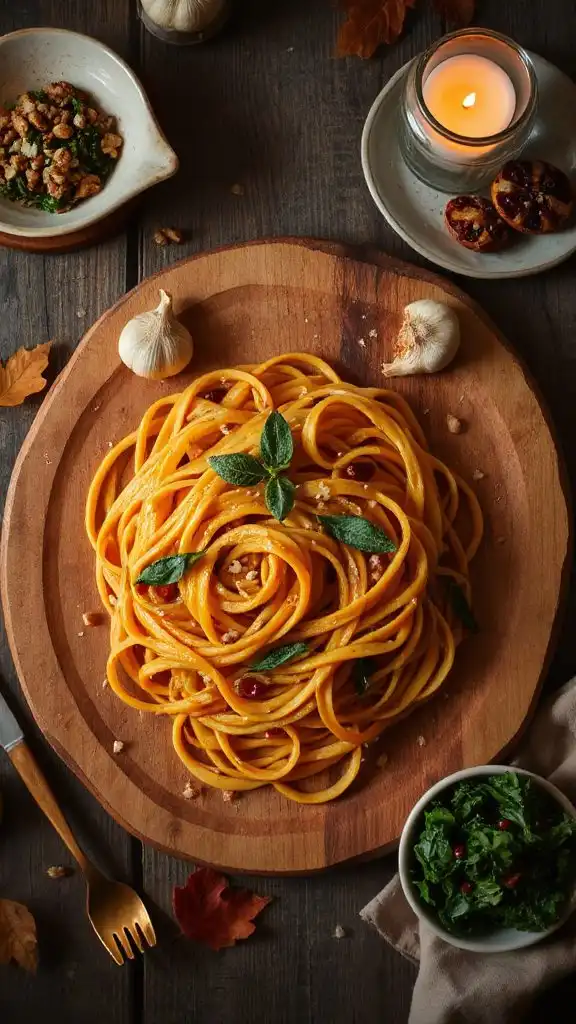 creamy butternut squash fettuccine