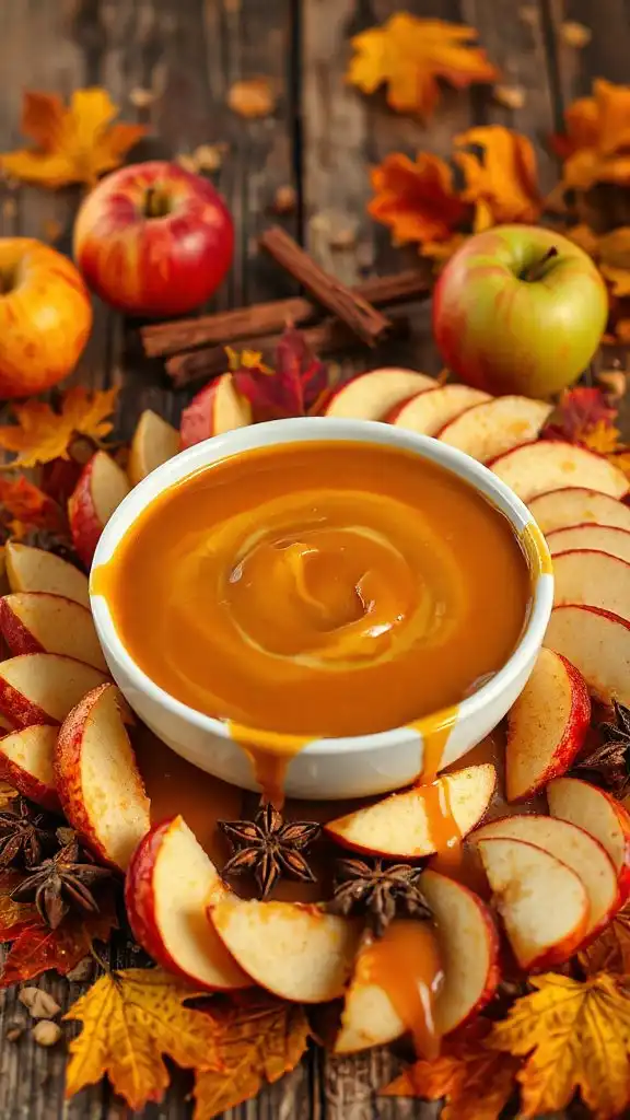 creamy caramel apple dip