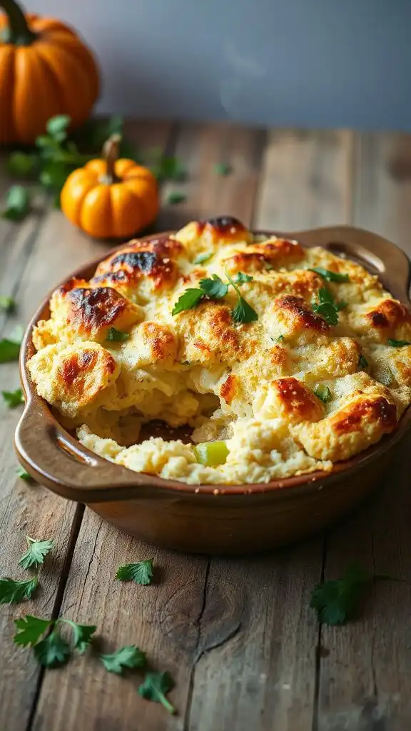 creamy cauliflower leek gratin