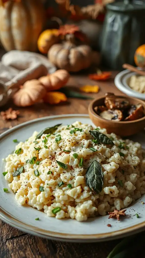 creamy cauliflower sage risotto