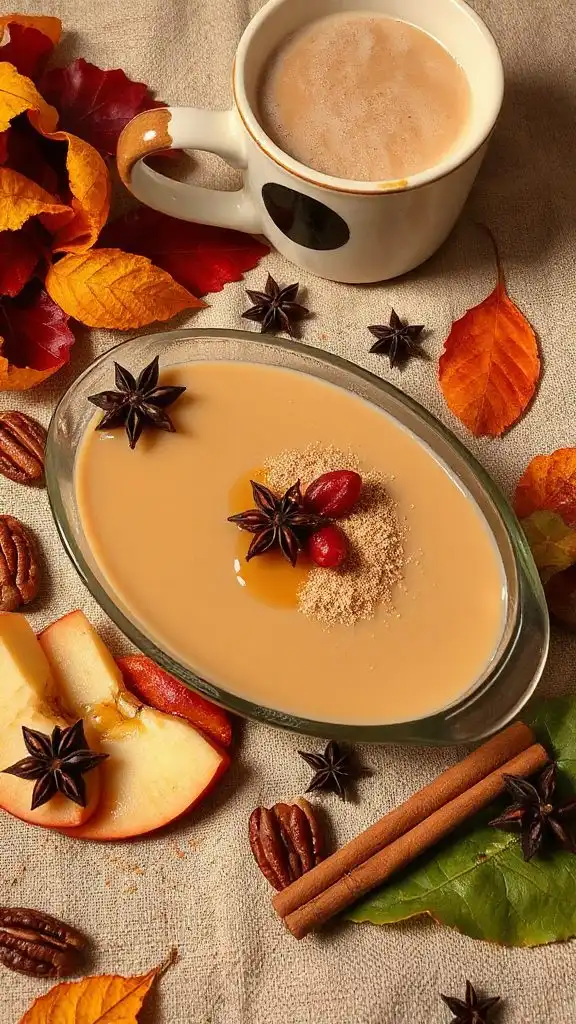creamy chai flavored pudding dessert