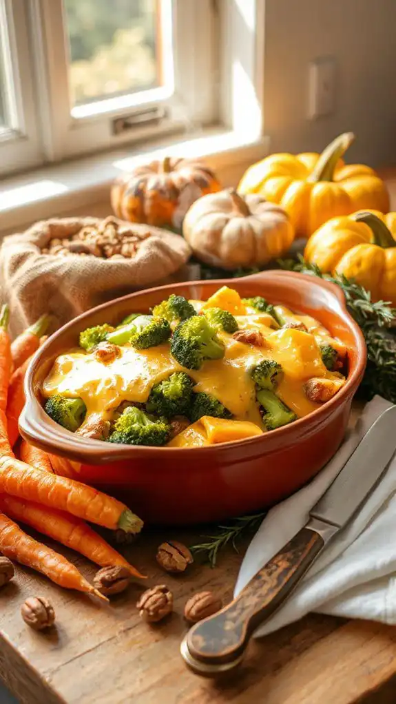 creamy cheddar broccoli casserole