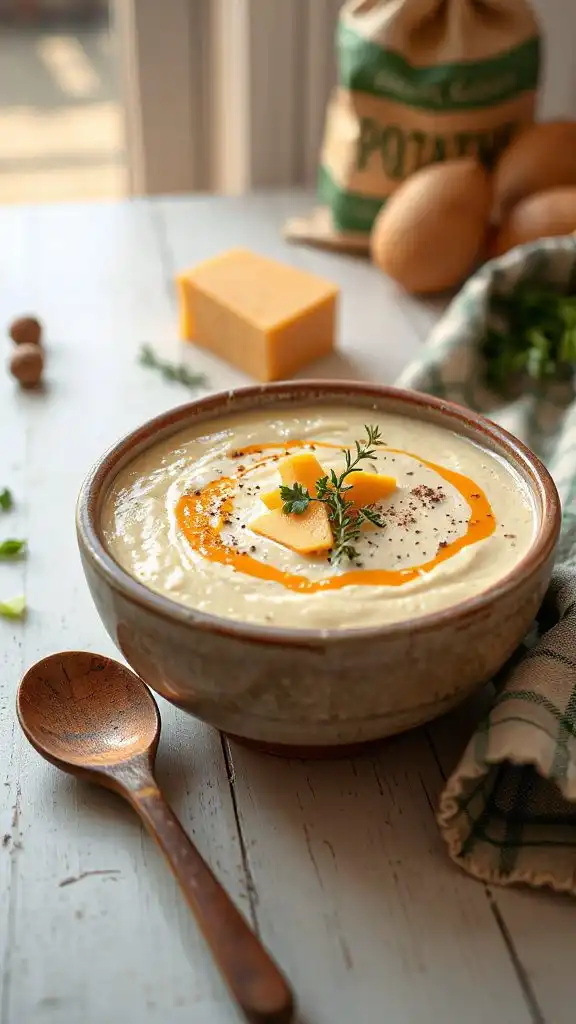 creamy cheddar potato soup