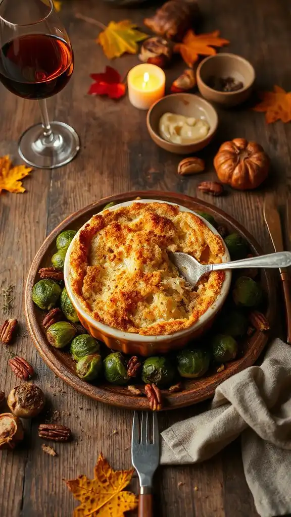 creamy cheesy brussels sprouts gratin