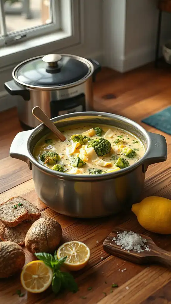creamy cheesy vegetable soup