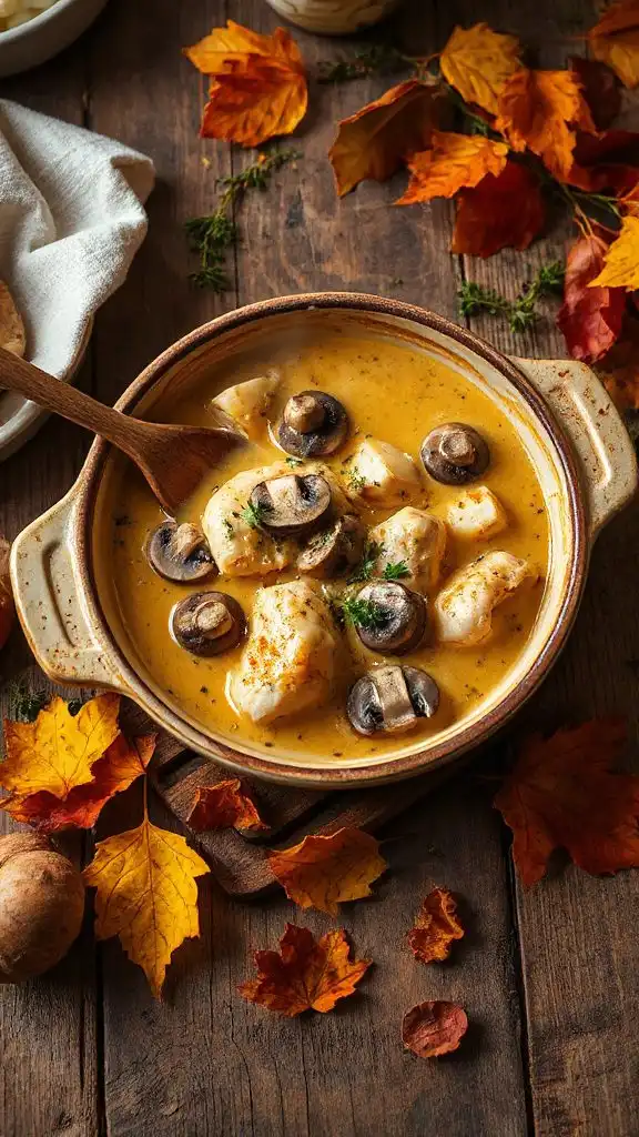 creamy chicken mushroom casserole