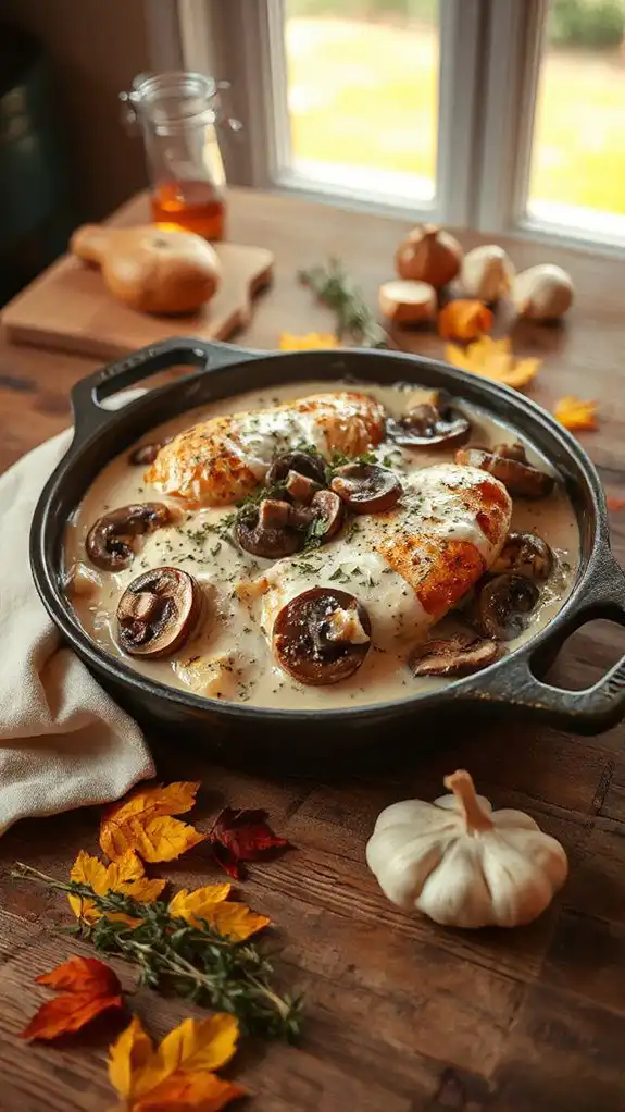 creamy chicken mushroom casserole