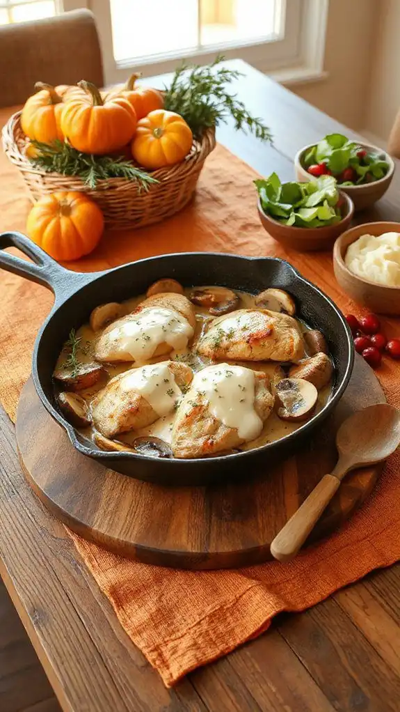 creamy chicken mushroom dish