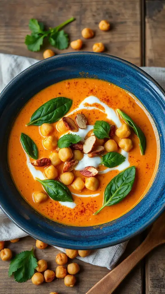 creamy chickpea spinach stew