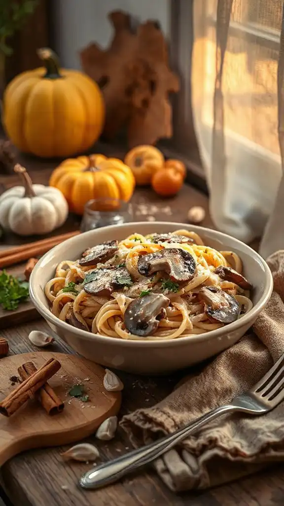 creamy cinnamon garlic pasta