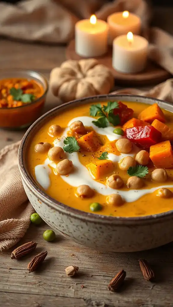 creamy coconut chickpea curry