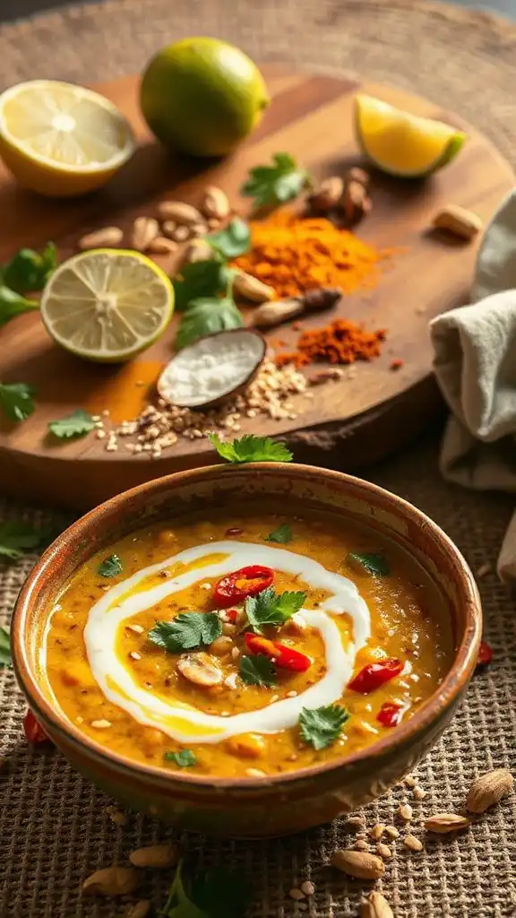 creamy coconut lentil dal