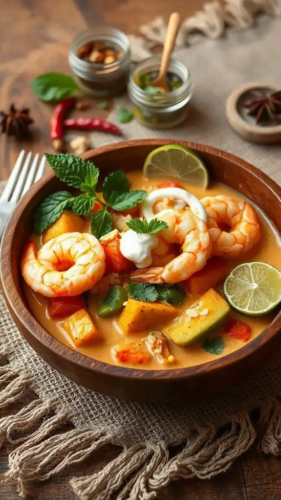 creamy coconut shrimp curry